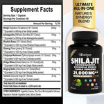 SHILAJIT ASHWAGANDHARHODIOLA ROSEAPANAX GINSENG21,000MG