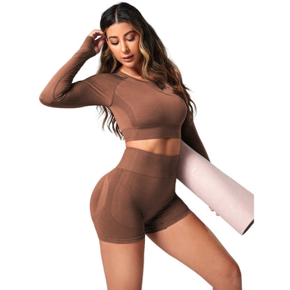 Yoga Clothes Suit Women's Outer Wear High Waist Hip Lift Quick-drying
