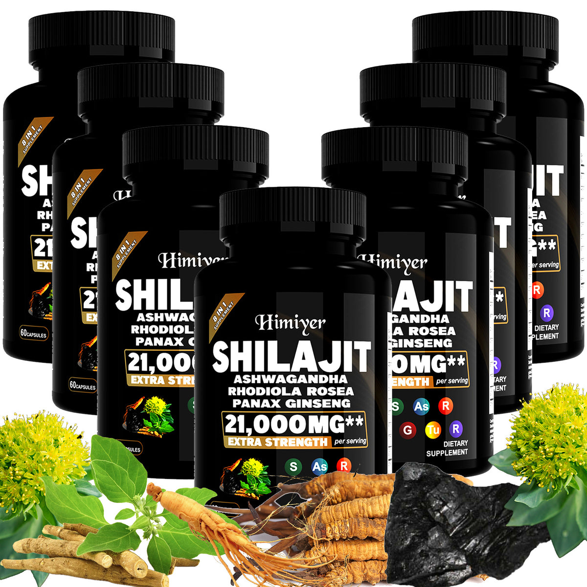 SHILAJIT ASHWAGANDHARHODIOLA ROSEAPANAX GINSENG21,000MG