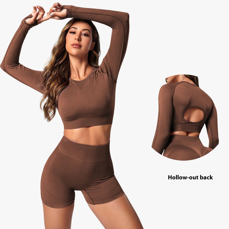 Yoga Clothes Suit Women's Outer Wear High Waist Hip Lift Quick-drying
