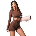 Yoga Clothes Suit Women's Outer Wear High Waist Hip Lift Quick-drying