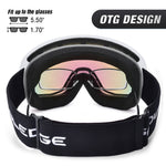Double - layer anti - fog ski goggles, - Vital