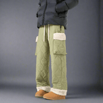 Men's Quilted Casual Pants Thickened Cold Protection Ski Pants - Vital