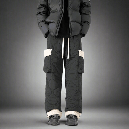 Men's Quilted Casual Pants Thickened Cold Protection Ski Pants - Vital