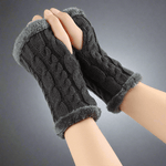 Twist - Knit Fingerless Gloves - Vital