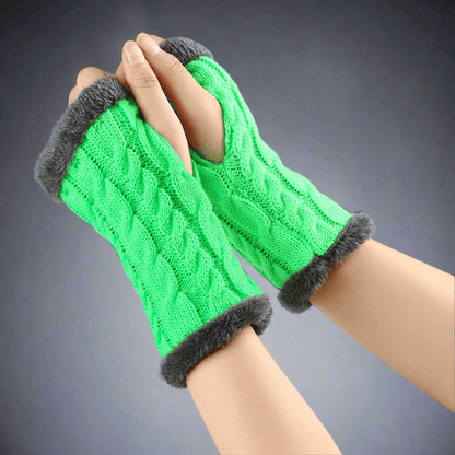 Twist - Knit Fingerless Gloves - Vital