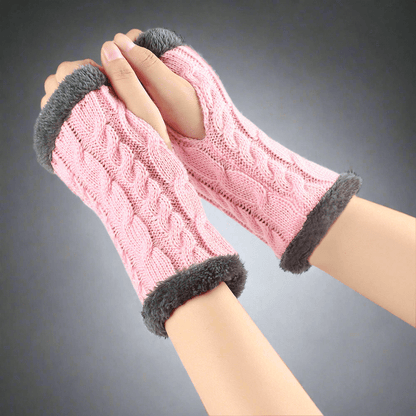 Twist - Knit Fingerless Gloves - Vital
