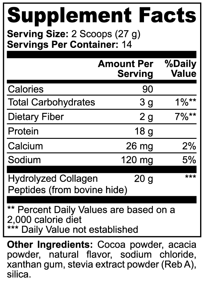 Vital | 100% Grass - Fed Collagen Peptides Powder (Chocolate) - Vital