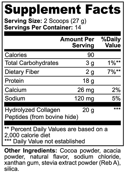 Vital | 100% Grass - Fed Collagen Peptides Powder (Chocolate) - Vital
