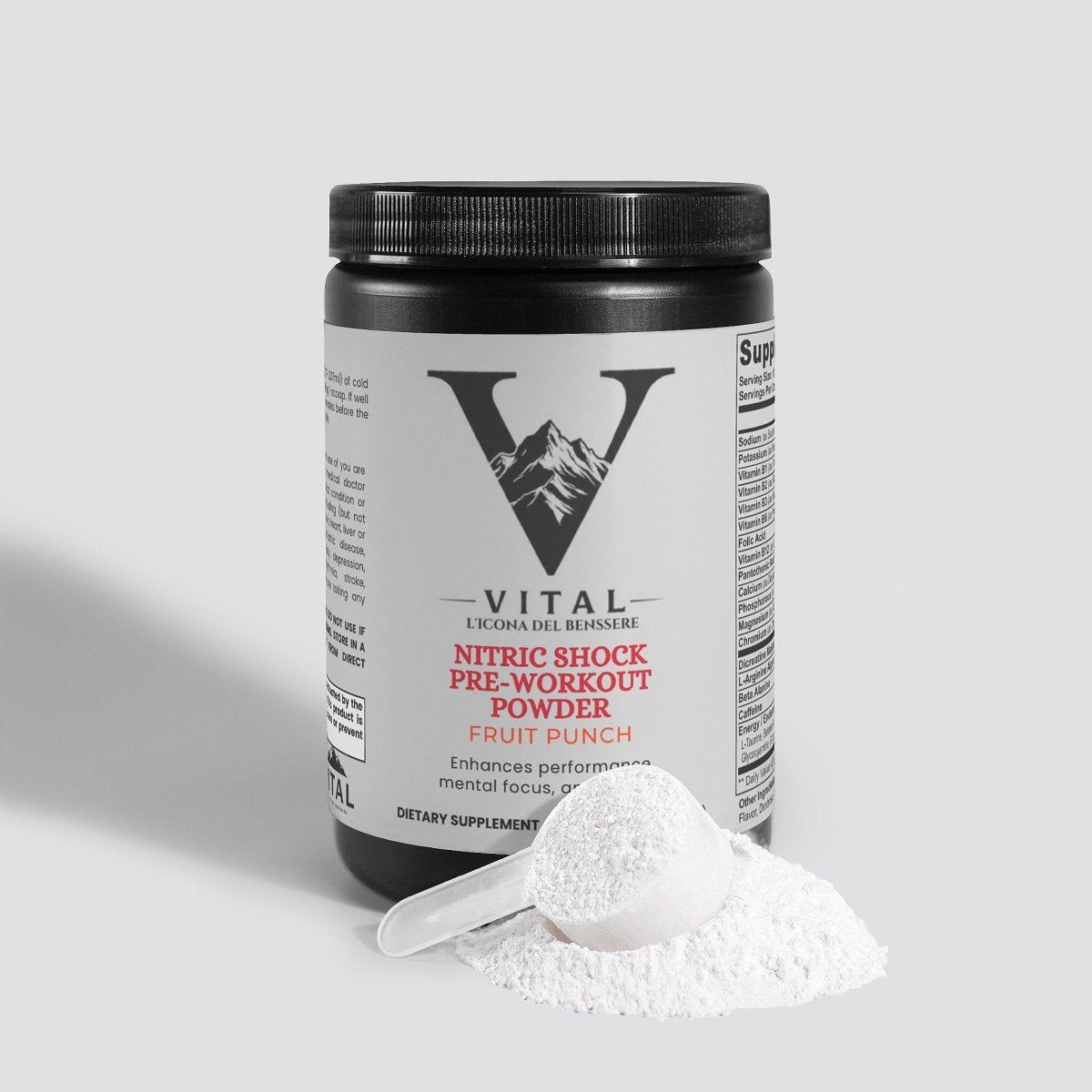 Vital | Nitric Shock Pre - Workout Powder (Fruit Punch) - Vital
