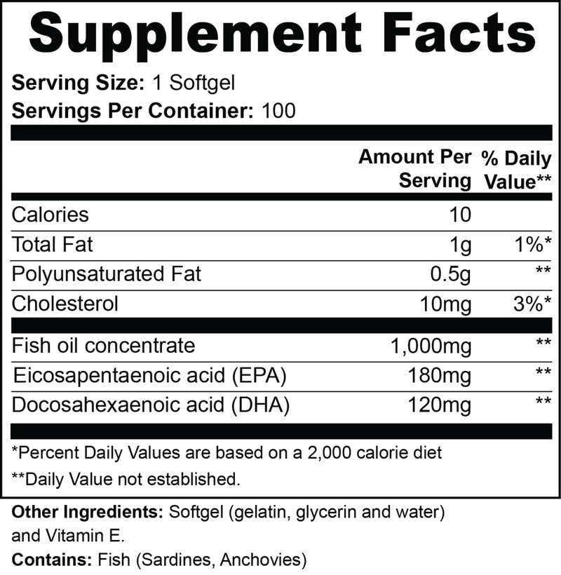 Vital | Omega - 3 EPA 180mg + DHA 120mg - Vital