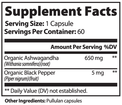 Vital | Organic Ashwagandha with Black Pepper - Vital