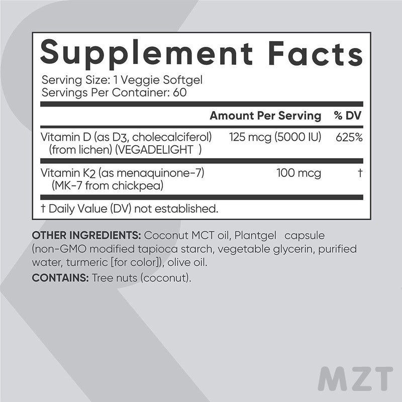Vitamin D3+K2 Soft Capsules - Vital