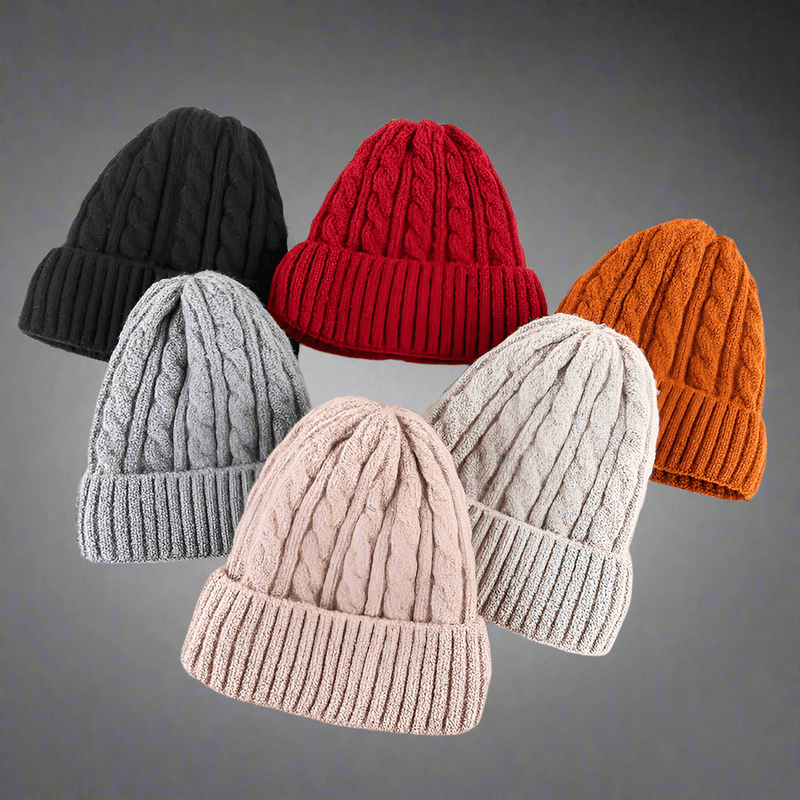 Winter Mohair Women Fleece Knitted Beanie - Vital