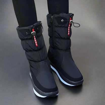 Winter New Plus Velvet Thick Cotton Shoes Thermal Middle Tube Waterproof Non - slip Boots - Vital