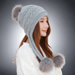 Women's Solid Color Knitted Beanie - Vital