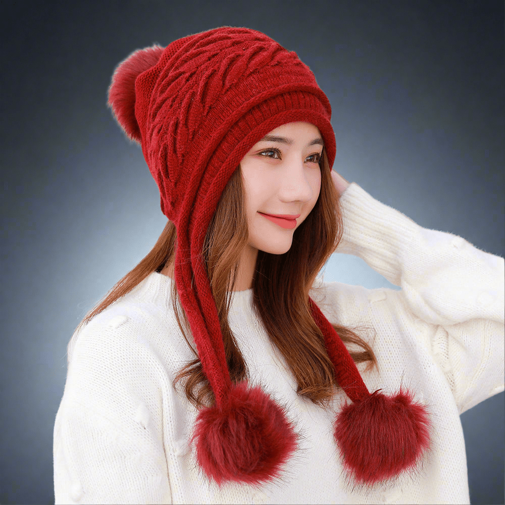 Women's Solid Color Knitted Beanie - Vital