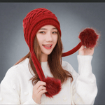 Women's Solid Color Knitted Beanie - Vital